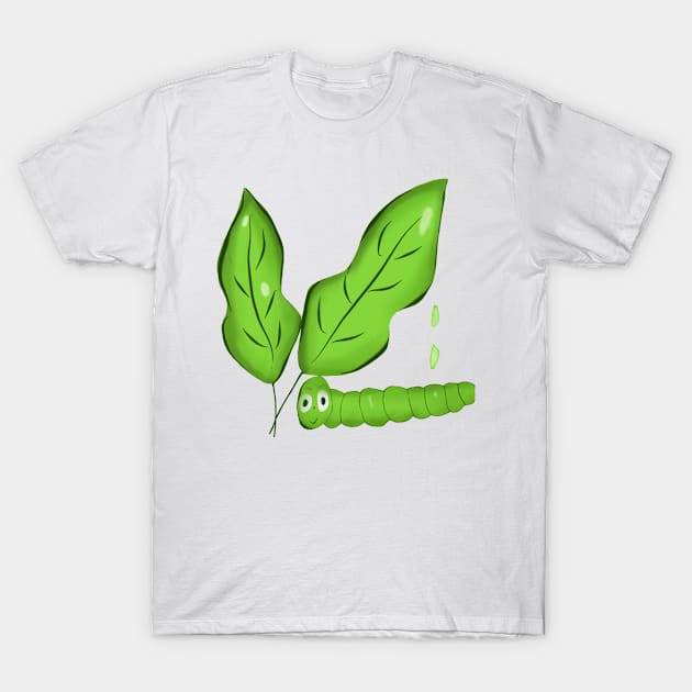 Green caterpillars T-Shirt by Twinnie5